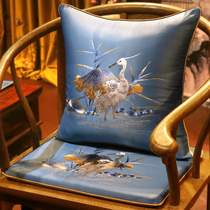 Chinese Red Wood Chair Cushion Cotton Linen Sofa Cushions Summer Solid Wood Dining Chair Circle Chair Tea Table And Chairs Sponge Cushion Custom