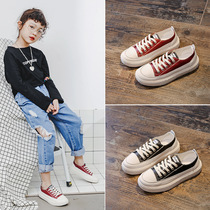 next sara2021 spring new children Korean sports shoes girls wild white shoes boys casual board shoes