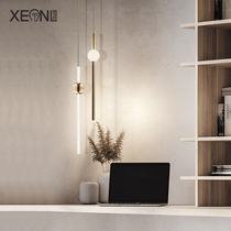 Postmodern simple art line long chandelier Nordic light luxury designer restaurant Exhibition Hall minimalist bedside chandelier