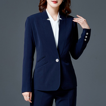 Phoenix color suit coat women autumn clothes 2021 New OL professional wear Women Business work interview work clothes Blue