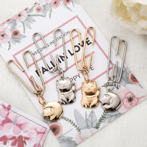 Tang Rabbit Starmoon lunar Merchants Cat Rice Dough Sheet Iron Rod Magnetic Buckle C Shaped Mouth Gold Qinggu Bronze Silver Light Gold Sending Drawings