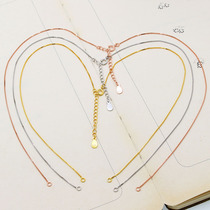 S925 Sterling Silver Semi-finished Necklace DIY Handmade Accessories Beaded Chain Material Semi-finished Box Chain