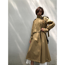 5 fold clearance tooling windbreaker long suit collar long sleeve khaki temperament small man thin coat women