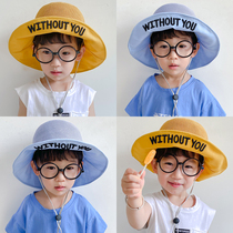 children's sunscreen hat summer boys hat big eaves summer sun hat thin mesh fisherman hat wide eaves trendy