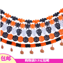 10000 Halloween 20g Halloween pull flag flowers dress up decorations scene layout props bat ghost spider pumpkin