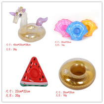 pvc inflatable cup seat unicorn firebird cup cushion inflatable water floating drink cup Toy photo swimming Toys