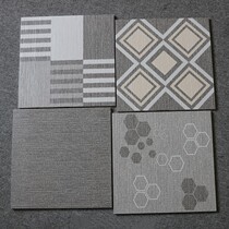 Imitation cloth pattern geometric tiles 300X300 kitchen bathroom balcony wall tiles gray antique non-slip wear-resistant floor tiles