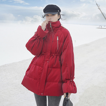 Anti-season down jacket womens special ins white duck down small man Korean loose waist fashion small fragrant wind winter coat