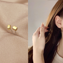 Ear hole earrings female sterling silver 2021 New Tide ins cold wind ear bone nail Net red earrings explosive earrings