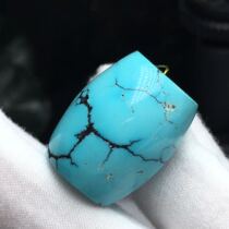 Natural original mine Yungai Temple high porcelain blue turquoise bucket beads