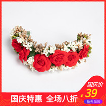 India Nepal Jewelry Eyebrow Earrings Necklace Set Embellishment Earrings Braids Bollywood Accessories