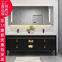 New Chinese bathroom cabinet rock board basin wash hand wash basin cabinet combination toilet wash table floor bathroom cabinet