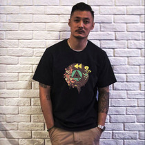 Boomer Yu Wenle Co-Style Port Wind T-shirt Male Short Sleeve Round Collar Pure Cotton Loose Big Code Half Sleeve Casual Mens Clothing Blouse