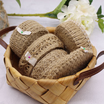 Flat jut rope woven lace strap decorative crafts material diy pillow edge hook pattern kindergarten