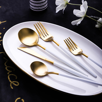 Nordic 304 stainless steel knife fork spoon and chopstick set ins Western tableware three-piece set Household steak knife and fork two-piece set