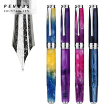PENBBS-500 type press type piston ink pen imported resin acrylic color pen Daming sharp knife tip pen adult student writing practice gift box pen