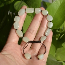 33# Natural Hetian jade bracelet hand-shaped