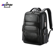 BOPAI brand double-shoulder bag male business trip epidermal fashion senior header bovine man computer bag backpack