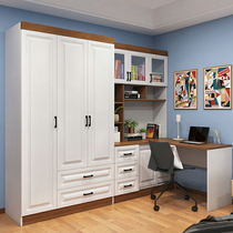 Customized corner bookcase computer desk childrens desk conjoined wardrobe bookshelf learning table integrated locker