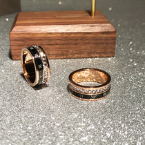 Korean fashion decorative ring Men and womens couple style personality can turn the net red index finger ring Titanium steel ring single row