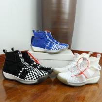 Couple high lace-up elastic socks net popcorn shock absorption soft bottom Outdoor sneakers B23