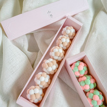 Small mustard new cat toy bell ball hand elastic plush ball pet supplies since hi toy ball