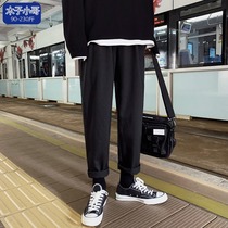 Brother Muzi drop sense wide-leg pants straight suit nine-point pants trend casual trousers Hong Kong style mens spring all-match