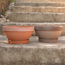 Plastic flower pots with trays Special large flower pots imitation ceramic large clearance Nordic simple large clearance