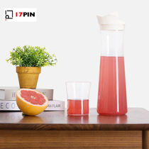 17PIN high borosilicate glass cold water kettle set simple explosion-proof high temperature household tea set lemon juice tie pot