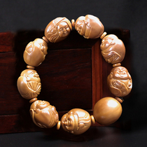 (Master Ex-gratia) 1 85 * 2 3cm The Lotus Leaf Miele masters work The collection of the olive nuclear sculptures