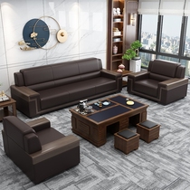 Office Sofa Modern Minimalist Business Reception Chinese Trio Place Office Guest Tea Table Combo Suit