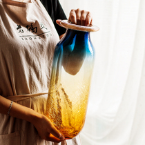 Nordic transparent glass vase creative vase simple TV cabinet bedside table decorations living room ornaments