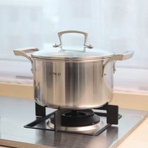 US order 18-10 stainless steel soup pot Porridge pot thickened stew pot Household steamed bun pot 24cm noodle pot