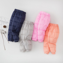 Winter men and women baby hand-stuffed cotton pants inner child thick thin cotton cotton infant 1-3 years old open stall windproof 2