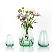 Ornament simple vase flower arrangement small one decorative drop shaped living room small mouth fresh glass hydroponic flower culture transparent
