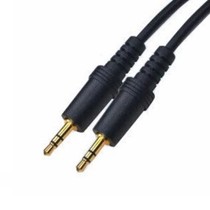 Laptop computer connected to LCD TV speaker projector to transmit sound data cable MP3 MP4 MP5