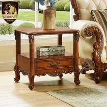 American corner Solid wood sofa side European coffee table Square telephone table Small square table Coffee table Corner cabinet Coffee table