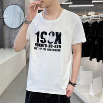 Summer Pure Cotton Pure Color T-Shirt Male Loose Clothing Round Collar Half Sleeve Blouse Men Trends 100 Hitch Short Sleeve Undershirt