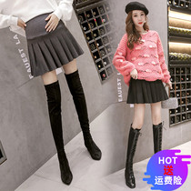 Pregnant Woman Half Body Dress Spring Autumn Plexu Skirt Womans ultra short dress Anti-light Totbelly dress Pregnancy Woman Dress Spring Dress New