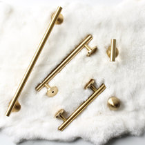 Golden luxury brass pure copper handle cabinet door kitchen cabinet wardrobe drawer handle modern simple handle