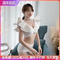 Australian swimsuit female summer split ins Net Red Lotus bikini sexy high waist Belly Belly hot spring resort swimsuit