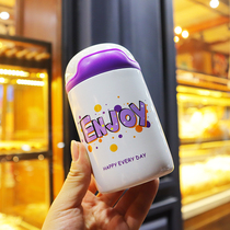 Colorful graffiti mini insulation cup cute children small cups portable adolescent girl small with handle pocket water cup cool