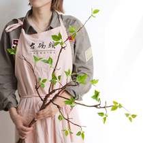 Japanese simulation trigeminal dead branch leaves natural fresh floral arrangement indoor pastoral green plant ornaments