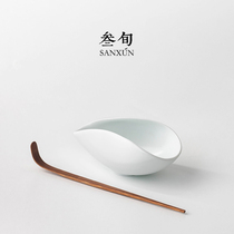 Three-year fat white tea Lotus ceramic tea appreciation tea wake Tea Tea home Tea Tea Tea shovel kung fu tea ceremony accessories