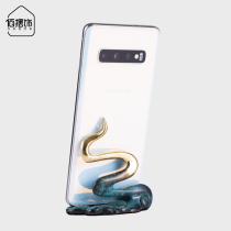 Office boss table copper decoration New Chinese style study personality creative modern decoration Mobile phone bracket paper town