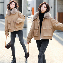 Winter new 2020 small man short thickened harbor wind ins Parker down cotton clothes womens dressing coat tide