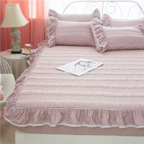 Bed sheet thickened padded bedspread Mattress protective cover plus cotton edge bed skirt non-slip sheets Princess style tatami