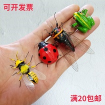 Simulation bee decoration frog animal Seven Star ladybug model insect ornaments farm shooting props diy creative