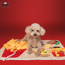 Memory Pet Korean pet dog colorful fries cake decoration Food search mat Game blanket