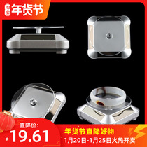 Jewelry solar rotating desktop display stand rotating disc automatic small rotating table jewelry display stand battery support